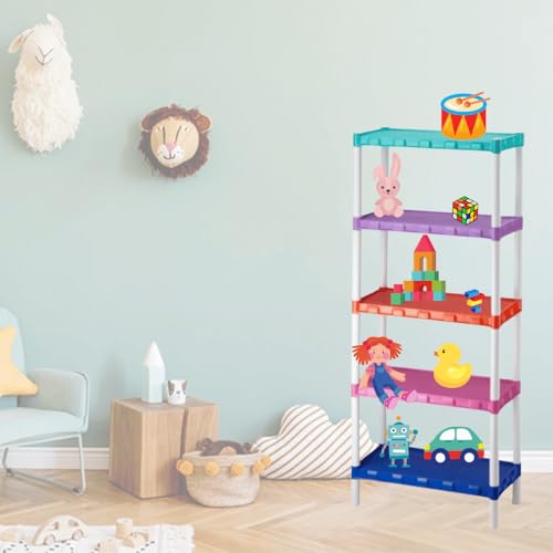 Estante Modular Prateleiras Plástica Colorida 5 Andares