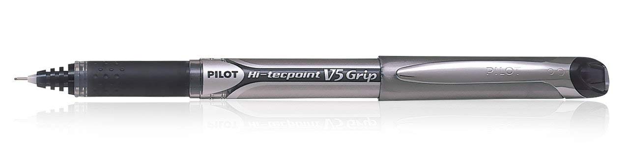 PilotHi Techpoint V5 Grip Black Pen (Pack of 12)