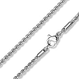 Biegsamer, flexibler Treuheld Halsschmuck aus Edelstahl | besonders langlebig und gut verträglich | Aufgrund der Länge von 45cm ist diese Kette perfekt für Anhänger geeignet.