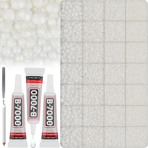 36000Pcs White Rhinestones for Bedazzling Mixed Sizes 2-6MM Flatback Gems Bedazzle Kit with B7000 Glue Flat Back Resin Diamond Crystal Rhine Stone Jewel Gemstone for Crafting Clothes