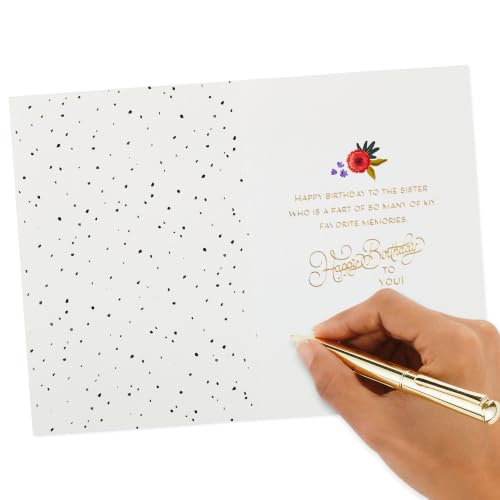 Image of Hallmark Signature Birthday Card for Sister (Elegant Cake)