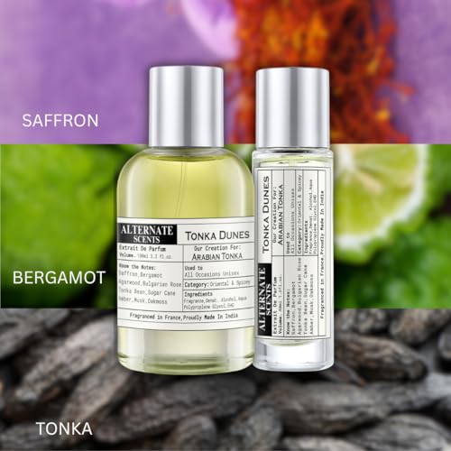 Image of Alternate Scents TONKA DUNES 40ml Long Lasting Perfume For Men & Women |Strong& long Lasting with 30% Oil Concentration|Elegant Floral Perfume for Unisex| Fragrance From France.