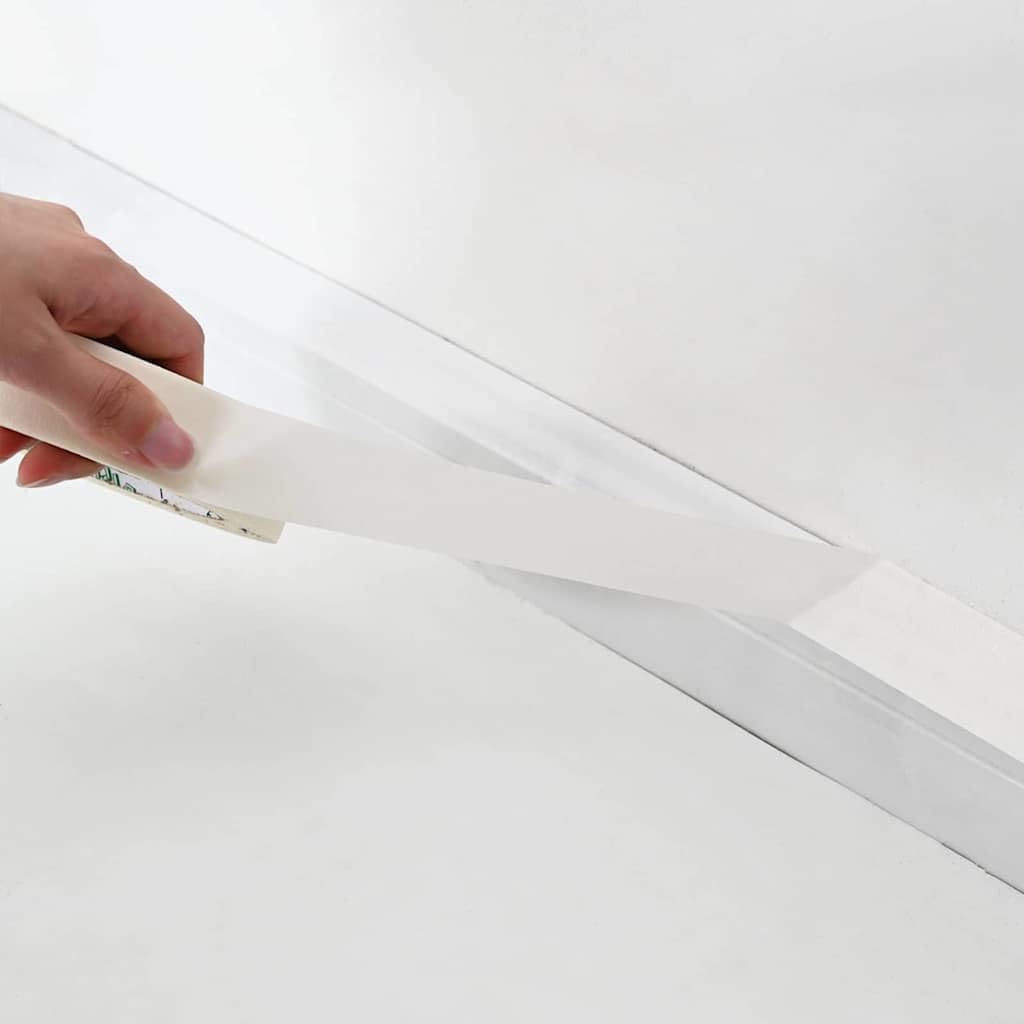 Malerklebebänder 6 Stück Weiß 19 mm x 50 m Papier, Malerkrepp Abdeckband für Innen und Außen, rückstandsfrei, scharfe Kanten bei Renovierung an Wand, Boden, Tür, Fenster