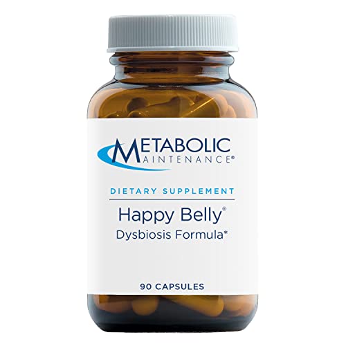 Metabolic Maintenance Happy Belly - Gut, GI + Detox Support with Caprylic Acid, Black Walnut, Olive Leaf + Barberry Supplement - Help Maintain Normal Digestive Health + Balance (90 Capsules)