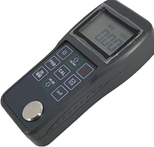 VTSYIQI Through Coating Ultrasonic Thickness Gauge Ultrasonic Metal Thickness Gauge with USB Communication Port Range 0.65-600mm (P-E) 3-30mm (E-E) Accuracy ±?0.5% Thickness+0.01?mm