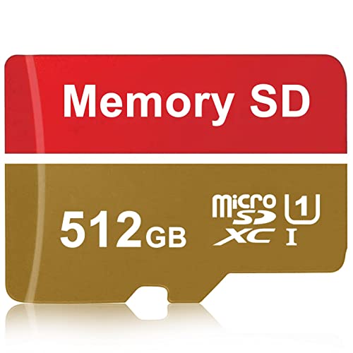 Carte Micro SD 512 Go, icypie Vitesse Élevée SD Card Imperméable Carte SD Enregistrement Vidéo UHD Micro SD Portable Carte Mémoire pour Drone, Dash Cam, Camera, Smartphone, PC, Tablette (512go)