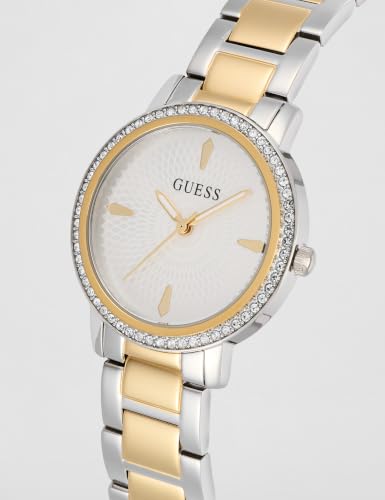 Image of Guess Round 34mm Silver Dial Analog Women Watch - U1405L2M