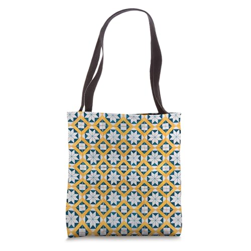 Colorful Portugal Lisbon Old Europe Tile Pattern Tote Bag