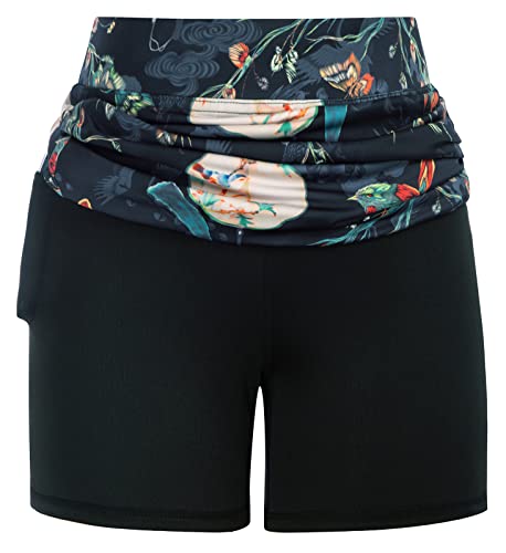 Jack Smith Pleated Tennis Skirt For Women Two-Layer Athletic Skirt With Short Bird Fan Print Xxl #TOP2
