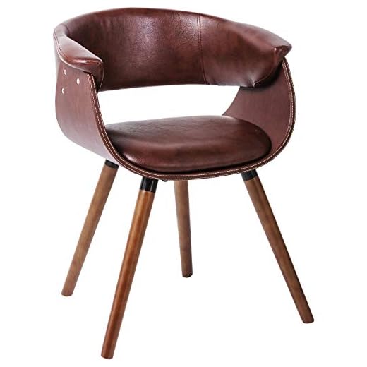 Kare Design Silla Monaco nougat, con repozabrasos marrón, 72x47x58cm, sala de estar, cuero