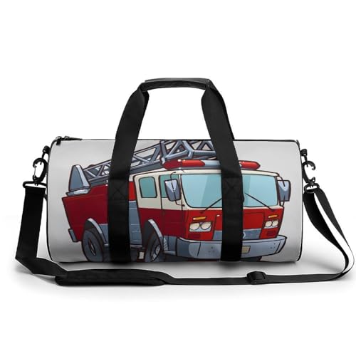 Sac de sport camion de pompiers format compact 45x23cm résistant