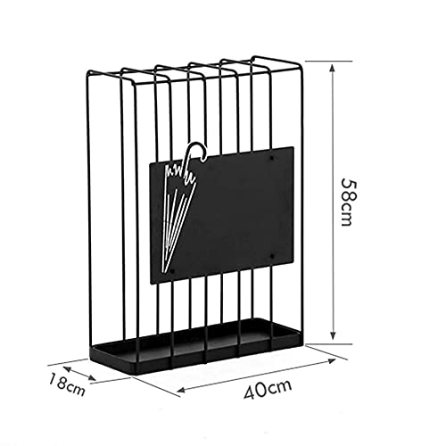 Porte-parapluie métallique CHEWYNP, support de stockage de hall et maison - 8
