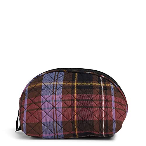 Vera Bradley Signature Cotton Clamshell Cosmetic Makeup Organizer Bag, Cozy Plaid