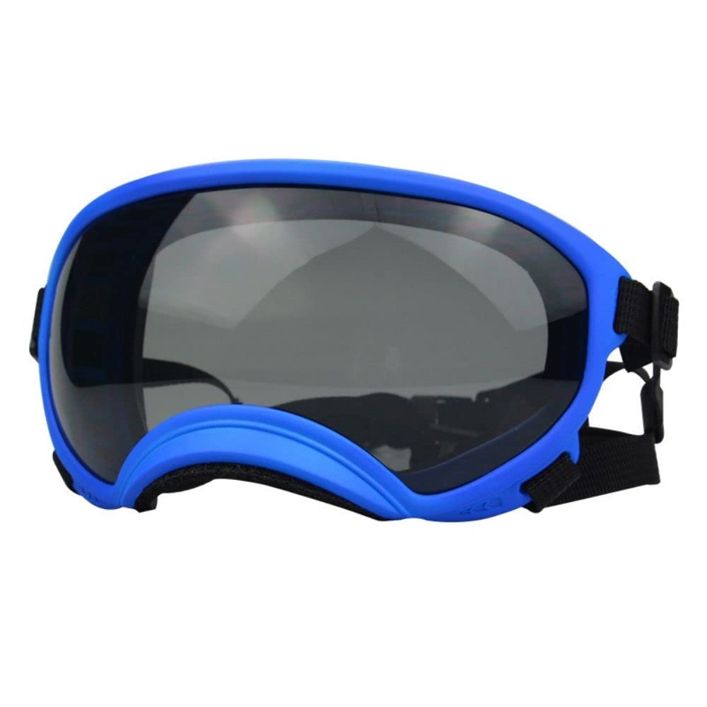 Sunscreen Pet Dog Glasses with Adjustable Strap, UV Protection Winproof Dog Sunglasses for Walking Skiing(blue&grey) — image 1