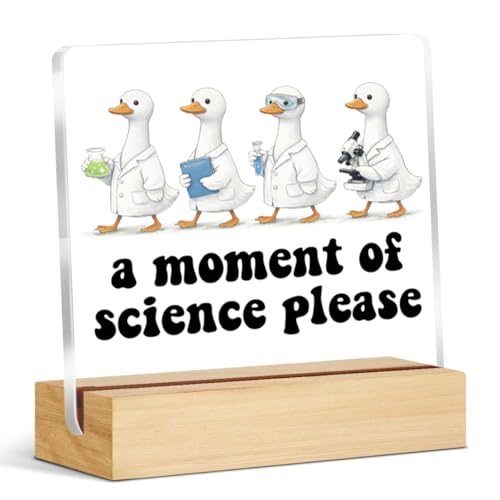 Acrylic Science Duck Desk Sign