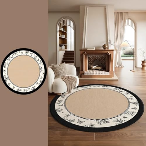 カーペット ラグ 円形 絨毯 撥水 オシャレ ラグマット 夏用 低反発 滑り止め付き じゅうたん 汚れにくい 北欧 敷物 抗菌防臭 防音 厚手 洗える 耐摩耗 床暖房対応 リビング/ホール プレイマット 四季適用