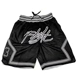 Bowtus Men Basketball Shorts, Mens 90s Retro Mesh Embroidered with Pockets, Fans Gym Athletic Workou