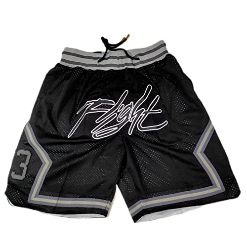 Bowtus Men Basketball Shorts, Mens 90S Retro Mesh Embroidered With Pockets, Fans Gym Athletic Workout Casual Shorts (S, 4) #TOP6