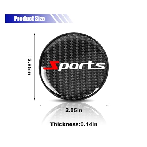 Portavasos para carro carbono redondo 2 piezas 2.85 pulg miniatura 2