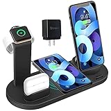 Wireless Charger 4 in 1 Charging Dock for iWatch and Airpods Pro Charging Station Charging Stand for iPhone 13/12/12 Mini/11 Pro Max/SE/X/XR/Xs Max 8/8 Plus,for Samsung Galaxy Series Phone
