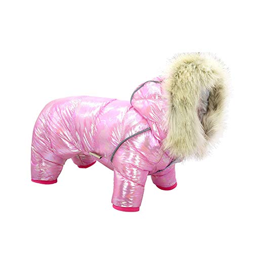 DECDEAL Roupas para animais de estimação Casaco impermeável para animais de estimação com chapéu Rou