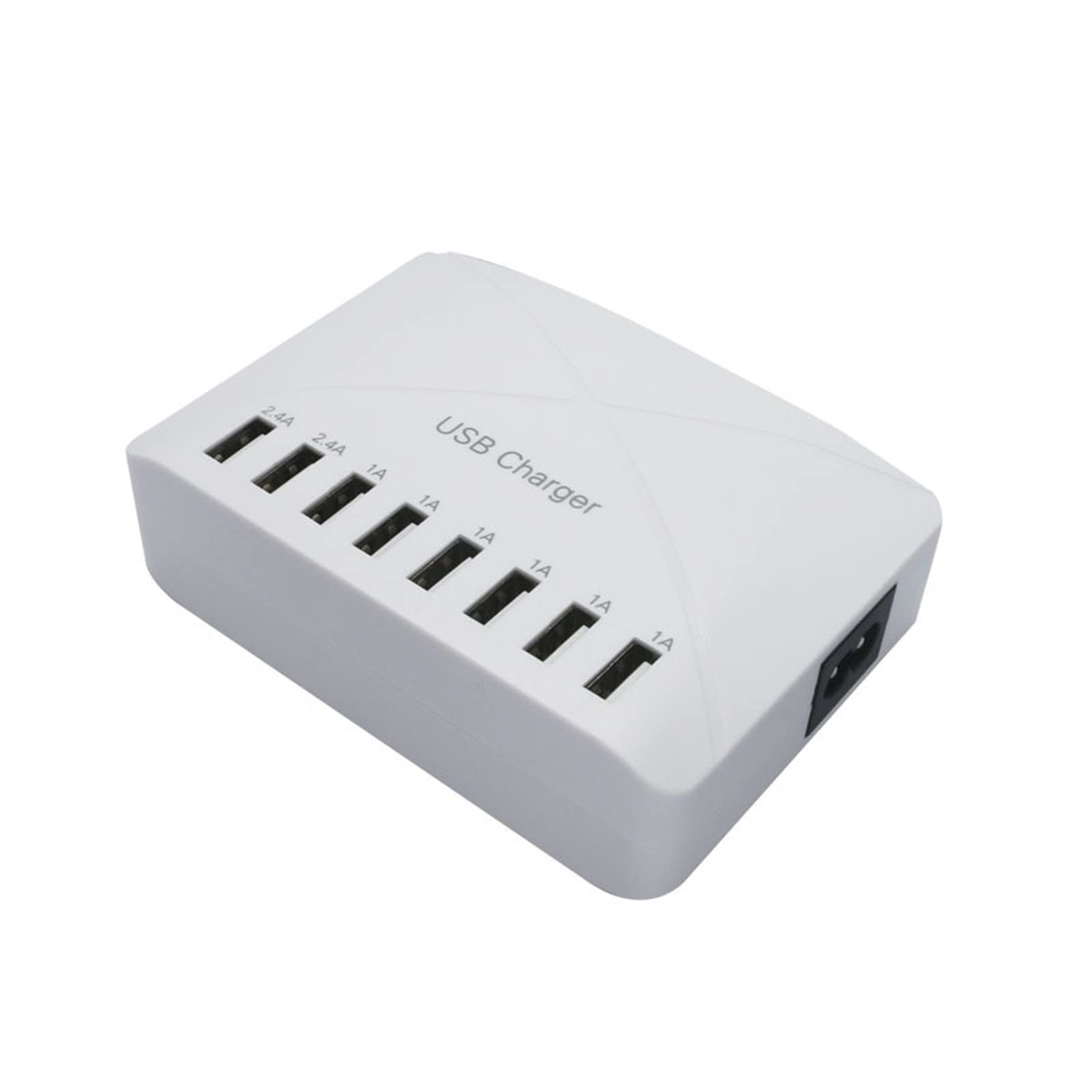 Stacja ładowania, Ładowarka USB 8 portów stacja ładowarki Multile Port Urządzenie Szybka ładowanie 5V 2,4A Wysoka pojemność dla telefonu Moble(Wit)