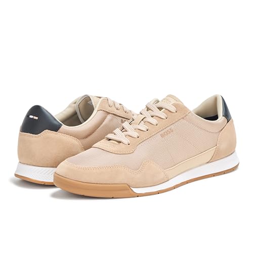 BOSS Mens Titanium Low Profile Leather Sneaker3