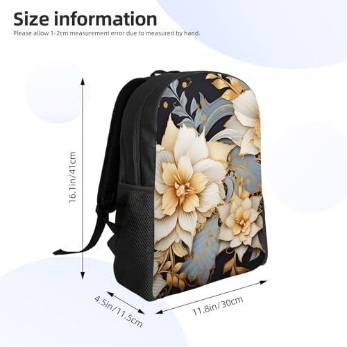Mochila para senderismo unisex con diseño floral miniatura 4