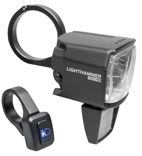 Faro TRELOCK LS 890-HB de 100 Lux con interruptor de luz alta para manillar de e-bike