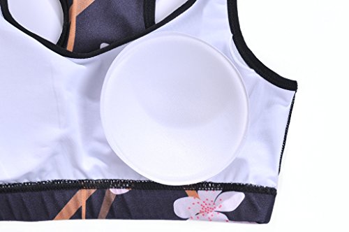 Image of Sister Amy Women's Aerobics Gym Dance Yoga Vest Printed Sports Bra Top Vest
