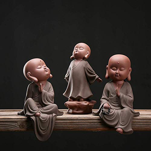 Figurines de moine pour bureau et espace de méditation relaxant