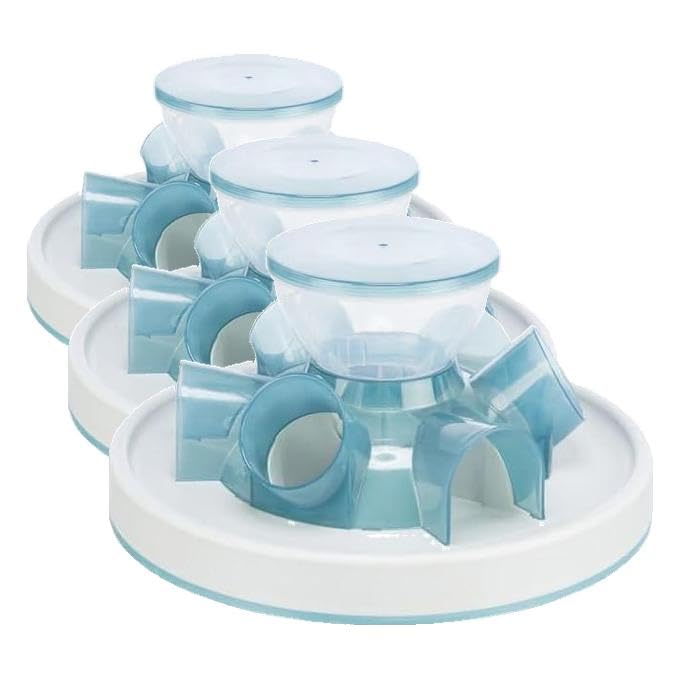 TRIXIE Tunnel Slow Feeder for Cats and Dogs, Interactive Cat Toy, Pet Food Dispenser, Treat Dispenser (Pack of 3)