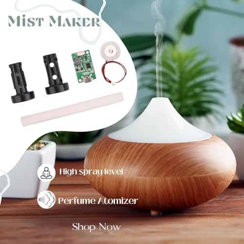 Image of Shockley USB Humidifier Module Spray Circuit Board Atomization 5V Plate Atomizer DIY Incubation Experimental Equipment Ultrasonic Mist FOG FOGGER Maker Humidifier Disc 108KHz PCB for Home (1 Piece)