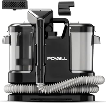 Powell lavatappeti 450W – Pulitore per Tappeti e Tappezzeria con Aspirazione 13000PA, Serbatoio 1,8L, per Divani, Interni Auto – Cavo 5m, Leggero 3,5kg, Nero