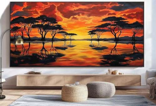Broderie diamant kit complet paysage vintage 5D diamond art broderie strass hobby adulte 50x120cm
