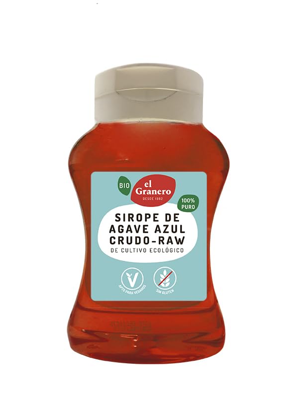 El Granero Integral - Sirope de Agave Raw - 360 ml - Regula los Niveles de Azúcar en Sangre - Fuente de Nutrientes Esenciales - Sin Gluten - Apto para Veganos