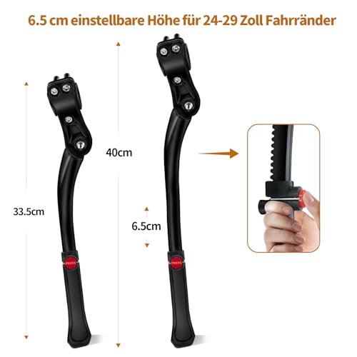 JIANFA Fahrradständer, 24-29 Zoll Höheverstellbar Fahrrad Ständer mit rutschfestem Gummifuß, Aluminiumlegierung Cube Fahrradständer für Mountainbike, E-Bike, Rennrad