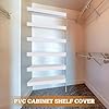 Hoolerry 5 Pcs Wire Shelf Covers Foamed PVC Wire Rack Covers for Removable Closet (Not Wood) Pantry Shelves for Cabinet Bathroom Kitchen Shelving Decoration(White,36x16inch) #3