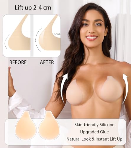 image for Bontierie 2025 Added Lift Seamless Nipple Covers Ultra-Thin Push up St