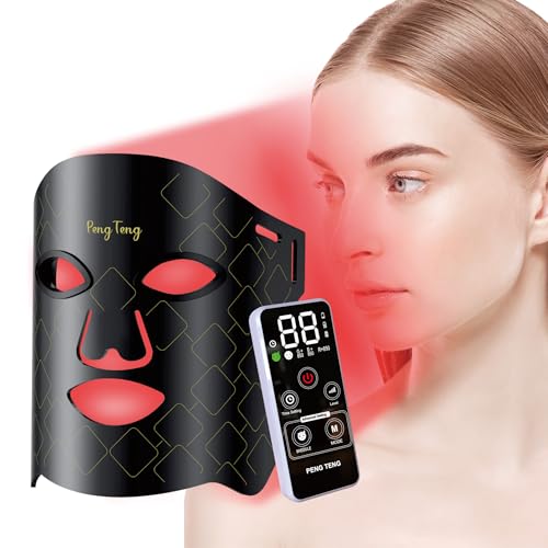 LED Light Therapy mask,red Light for face,Near-Infrared Light Mask with Timing Function Multiple Light Modes Devices of Using at Home