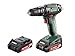 Price comparison product image Metabo Power Tools MPTSB18P2 Combi Drill with 2 x 2 A Li-Ion Battery, 18 V, Green