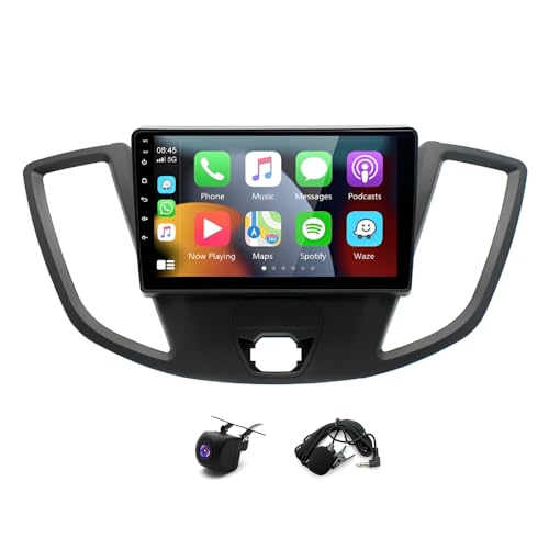 Android 13 Car Stereo for Ford Transit 2013-2019 9 inch Touch Screen with Wireless CarPlay & Android Auto,Bluetooth,GPS,WiFi,FM,Split Scree/Backup Camera [2+32G]