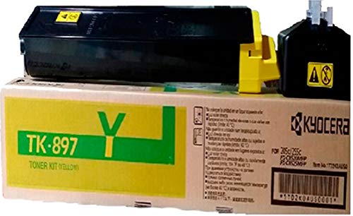 Cartouche de toner laser jaune Kyocera TK897Y pour Taskalfa