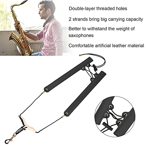 Saxofoon schouderriem, saxofoon opvouwbare schouderriem Sterk en stabiel kunstleer materiaal voor verschillende mensen… - Image 5