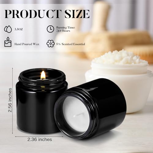 Yexiya 50 Pcs Mini Mason Jar Candles 3.5oz Scented Small Jars Candles in Bulk 10 Fragrances Relief Aromatherapy Candles Gifts Set for Wedding Bridal Baby Shower Party Favors Birthday Gifts(Black) - Image 3