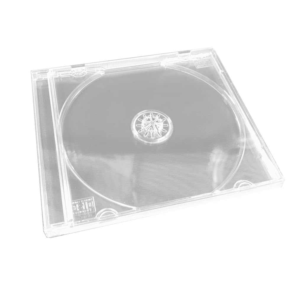 Transparent Plastic CD/DVD Case Single Piece Disc Storage Organizer Album Box for Media Protection