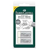 White Rubber, Faber-Castell, Dust Free, SM/187137, 2 Pcs