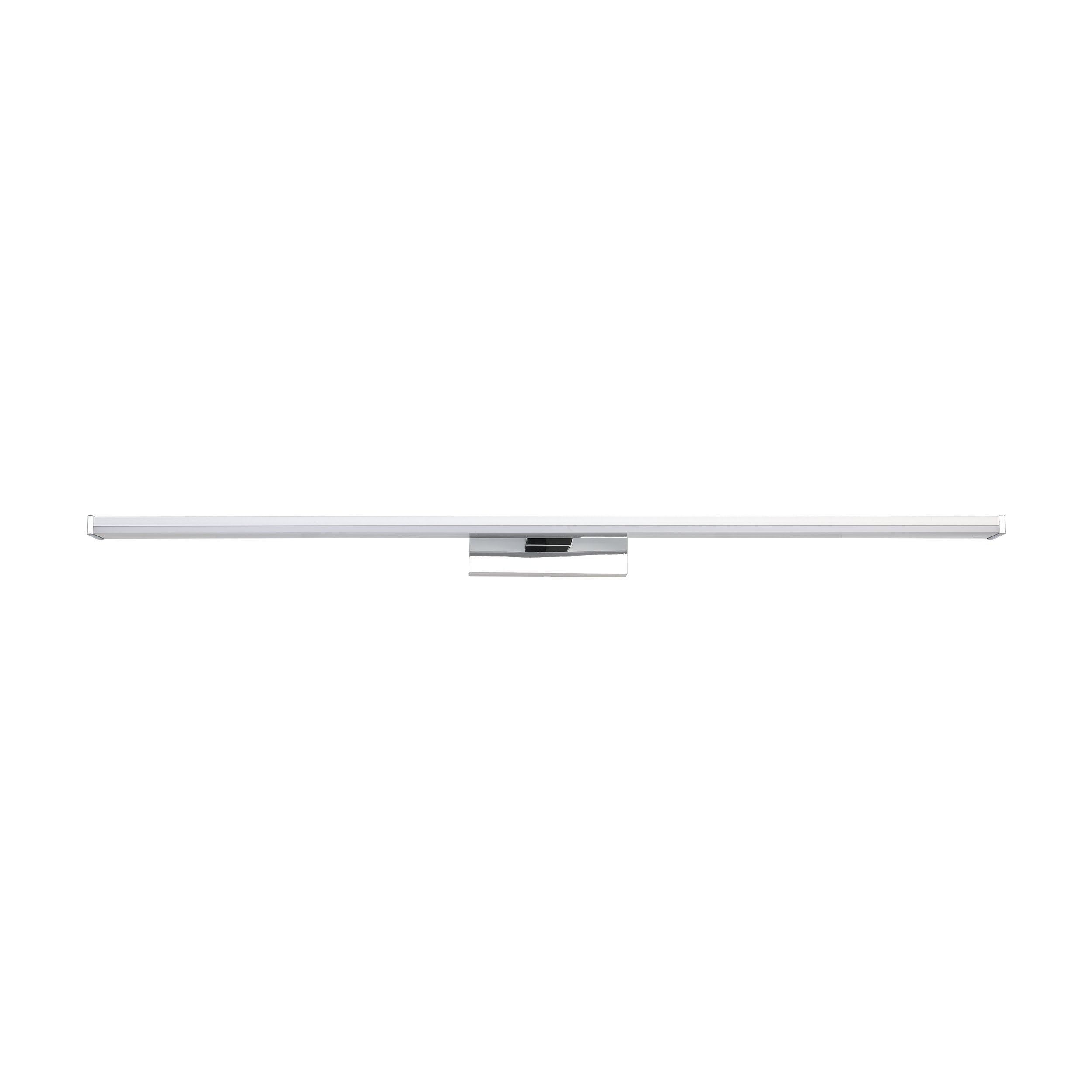 EGLO LED Wandlampe Pandella 1, LED Spiegelleuchte aus Aluminium und Kunststoff, Badezimmer Lampe in Chrom, Silber, Weiß, LED Feuchtraumleuchte neutralweiß, IP44, L 78 cm