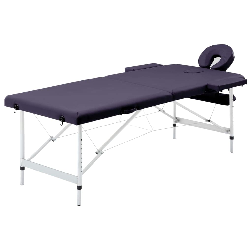 Mangloder Klappbare Massageliege mit Aluminiumgestell 2 Zonen höhenverstellbar Tragbar für Spa Praxis Studio Kosmetikliege