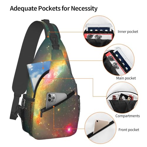 Mochila bandolera MyPiky Galaxy para senderismo y deporte miniatura 4
